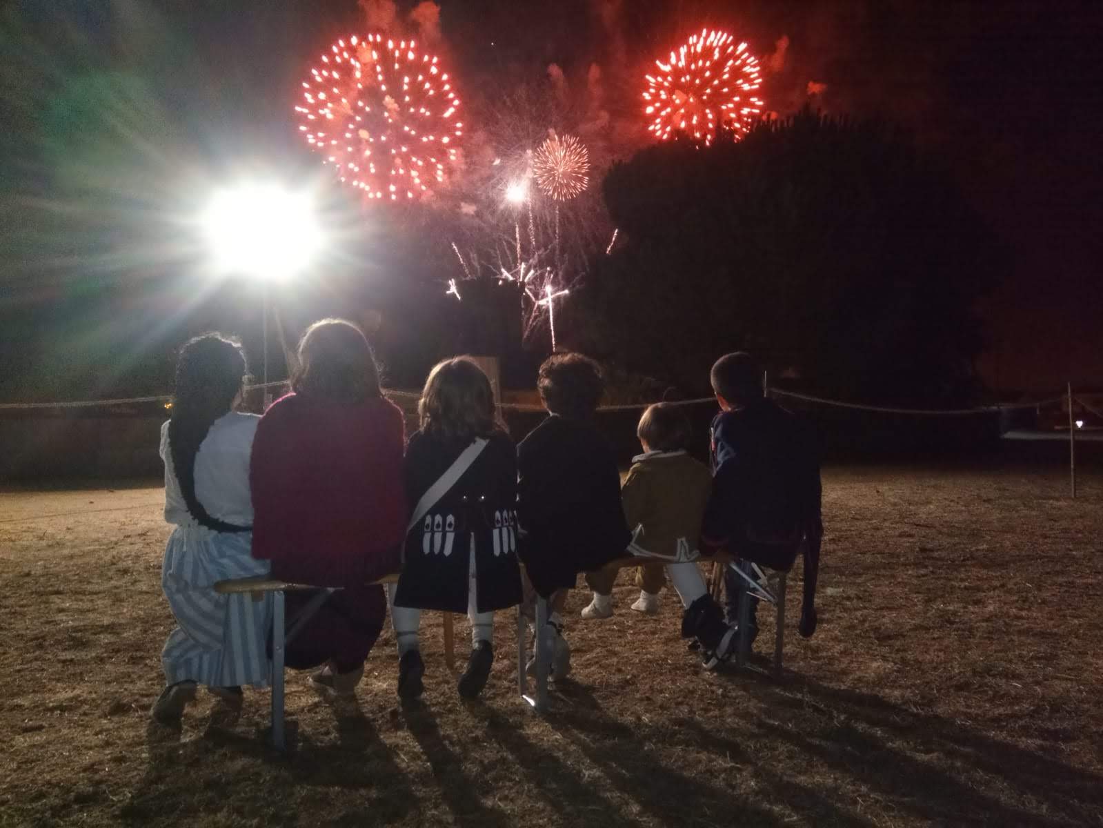 Fuegos artificiales en la fortaleza de Almeida